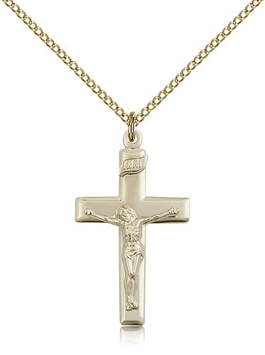 Crucifix Pendant, Gold Filled - Gold-tone