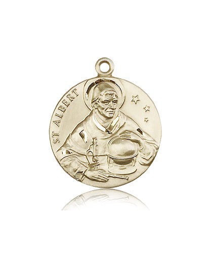 St. Albert the Great Medal, 14 Karat Gold - 14 KT Yellow Gold