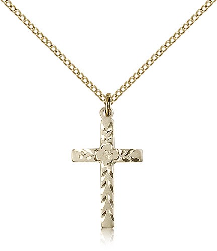 Cross Pendant, Gold Filled - Gold-tone