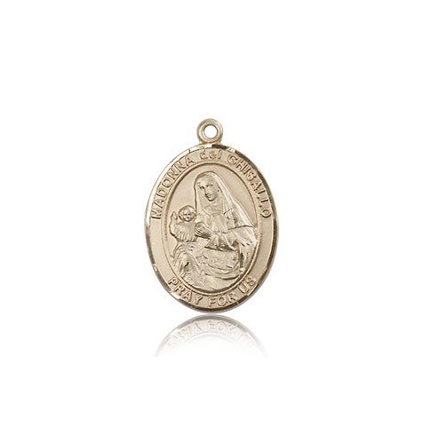 St. Madonna Del Ghisallo Medal, 14 Karat Gold, Medium - 14 KT Yellow Gold