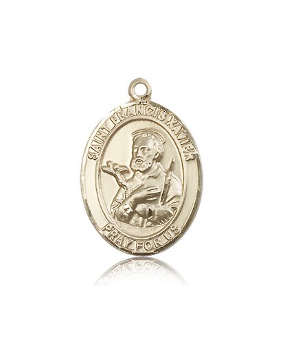 St. Francis Xavier Medal, 14 Karat Gold, Large - 14 KT Yellow Gold