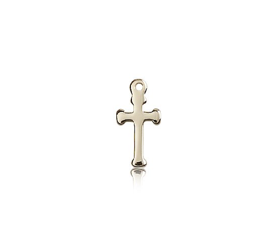 Cross Pendant, 14 Karat Gold - 14 KT Yellow Gold