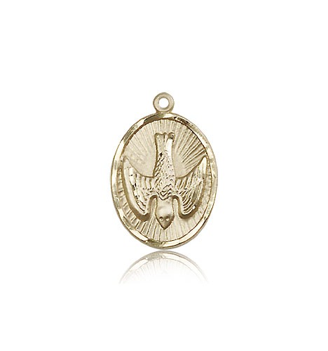 Holy Spirit Medal, 14 Karat Gold - 14 KT Yellow Gold
