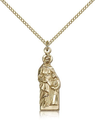 St. Ann Medal, Gold Filled - Gold-tone