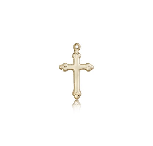 Cross Pendant, 14 Karat Gold - 14 KT Yellow Gold