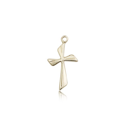 Cross Pendant, 14 Karat Gold - 14 KT Yellow Gold