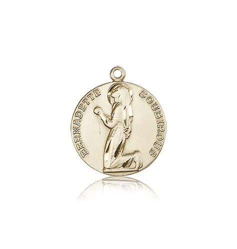 St. Bernadette Medal, 14 Karat Gold - 14 KT Yellow Gold