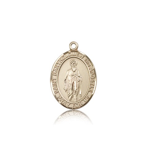 St. Bartholomew the Apostle Medal, 14 Karat Gold, Medium - 14 KT Yellow Gold