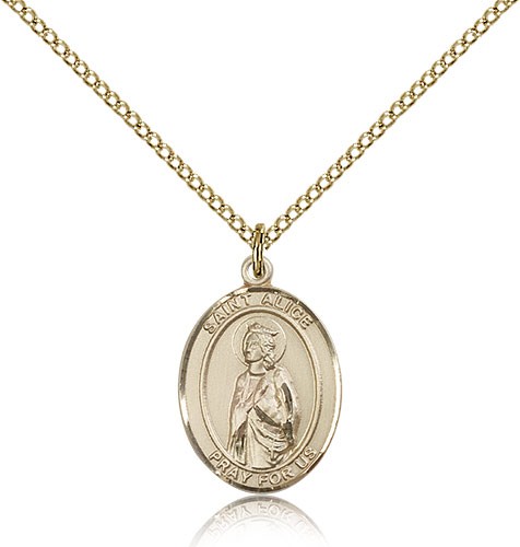 St. Alice Medal, Gold Filled, Medium - Gold-tone