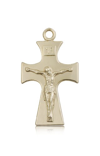 Celtic Crucifix Pendant, 14 Karat Gold - 14 KT Yellow Gold