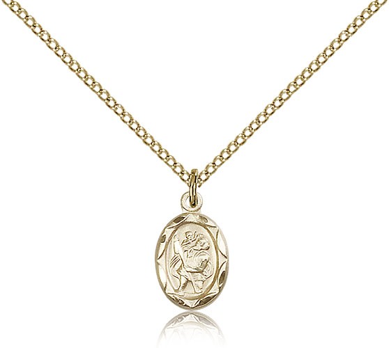 St. Christopher Medal, Gold Filled - Gold-tone