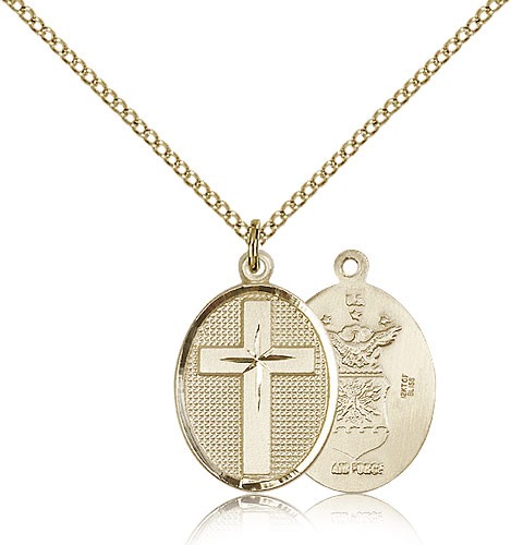 Air Force Cross Pendant, Gold Filled - Gold-tone