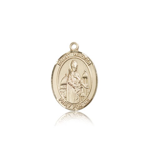 St. Walter of Pontnoise Medal, 14 Karat Gold, Medium - 14 KT Yellow Gold