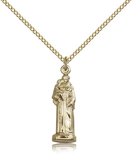 St. Anthony Medal, Gold Filled - Gold-tone