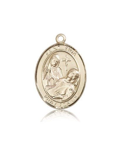 St. Fina Medal, 14 Karat Gold, Large - 14 KT Yellow Gold