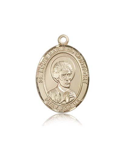 St. Louis Marie De Montfort Medal, 14 Karat Gold, Large - 14 KT Yellow Gold