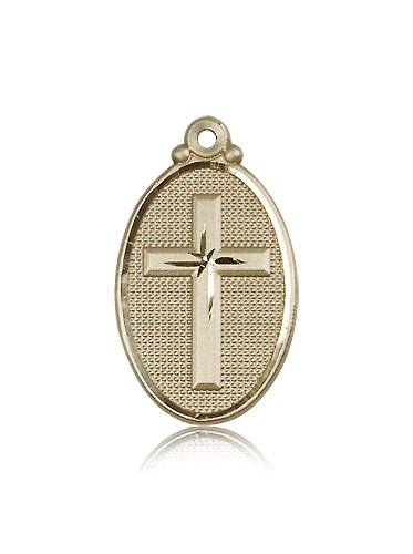 Cross Pendant, 14 Karat Gold - 14 KT Yellow Gold