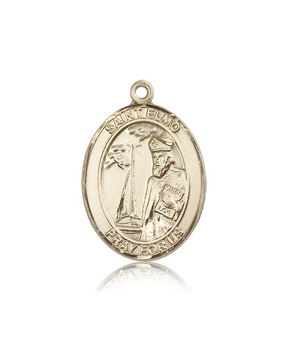 St. Elmo Medal, 14 Karat Gold, Large - 14 KT Yellow Gold