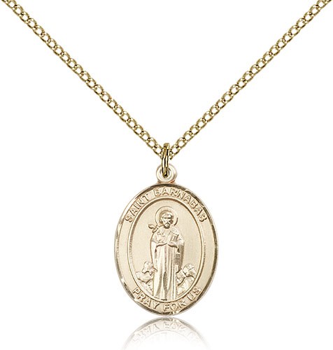 St. Barnabas Medal, Gold Filled, Medium - Gold-tone