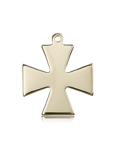 Surfer Cross Pendant, 14 Karat Gold - 14 KT Yellow Gold