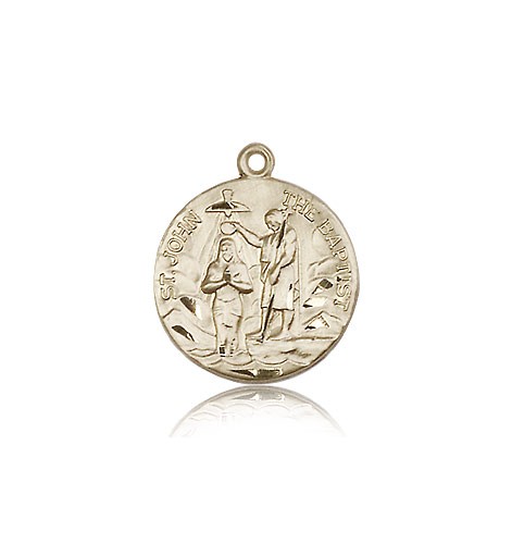 St. John the Baptist Medal, 14 Karat Gold - 14 KT Yellow Gold