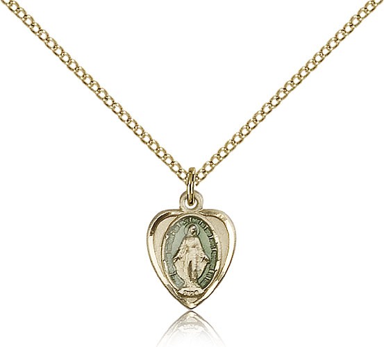 Miraculous Medal, Gold Filled - Gold-tone