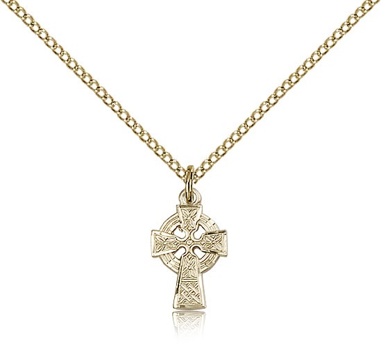 Gold-Tone Celtic Cross Cable Chain Necklace | In stock! | Fort Tempus