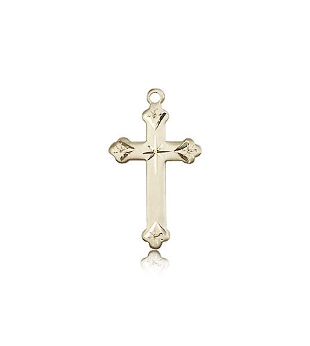 Cross Pendant, 14 Karat Gold - 14 KT Yellow Gold