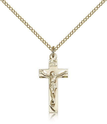 Crucifix Pendant, Gold Filled - Gold-tone