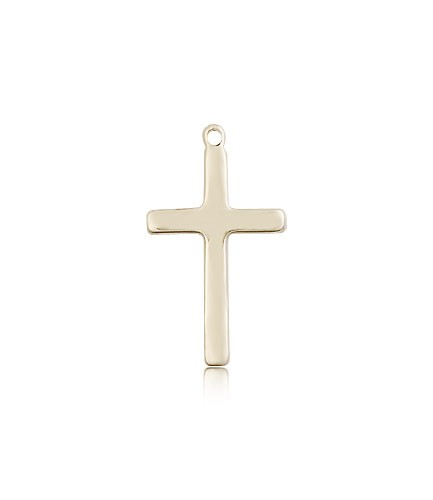 Cross Pendant, 14 Karat Gold - 14 KT Yellow Gold