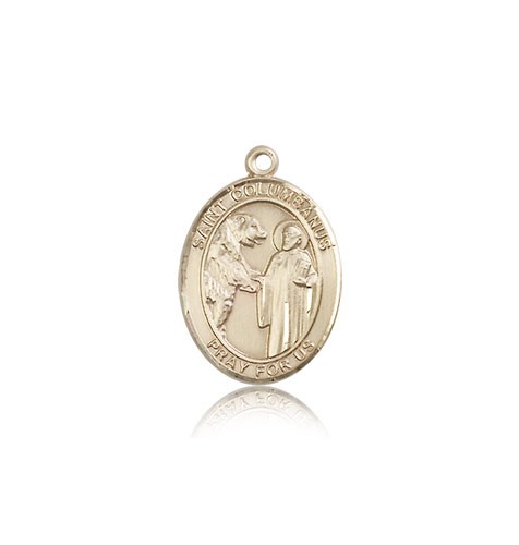 St. Columbanus Medal, 14 Karat Gold, Medium - 14 KT Yellow Gold