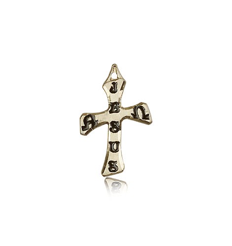 Cross Pendant, 14 Karat Gold - 14 KT Yellow Gold