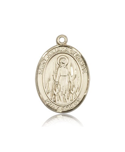 St. Juliana Medal, 14 Karat Gold, Large - 14 KT Yellow Gold