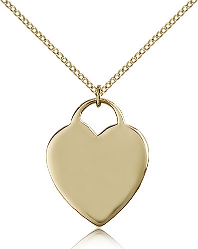 Heart Medal, Gold Filled - Gold-tone