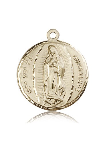 Our Lady of Guadalupe Medal, 14 Karat Gold - 14 KT Yellow Gold