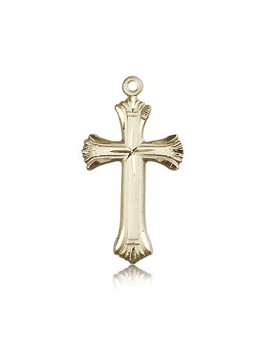 Cross Pendant, 14 Karat Gold - 14 KT Yellow Gold