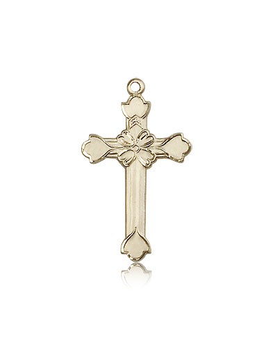 Cross Pendant, 14 Karat Gold - 14 KT Yellow Gold