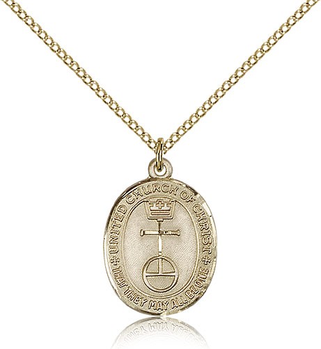 Women's Gold Filled United Church of Christ Medal - Gold-tone