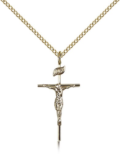 Crucifix Pendant, Gold Filled - Gold-tone