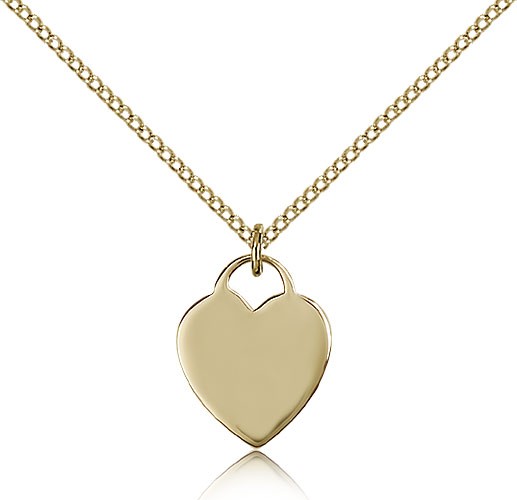 Heart Medal, Gold Filled - Gold-tone