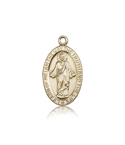 Scapular Medal, 14 Karat Gold - 14 KT Yellow Gold