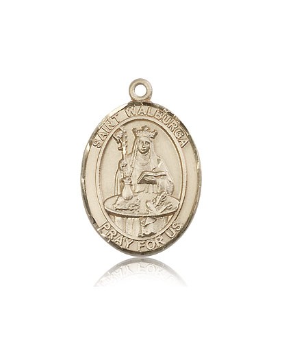 St. Walburga Medal, 14 Karat Gold, Large - 14 KT Yellow Gold