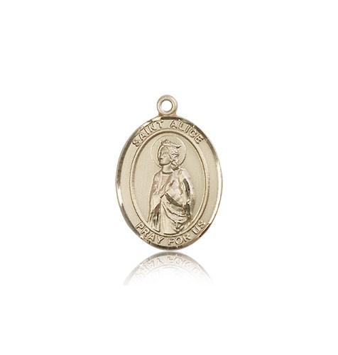 St. Alice Medal, 14 Karat Gold, Medium - 14 KT Yellow Gold