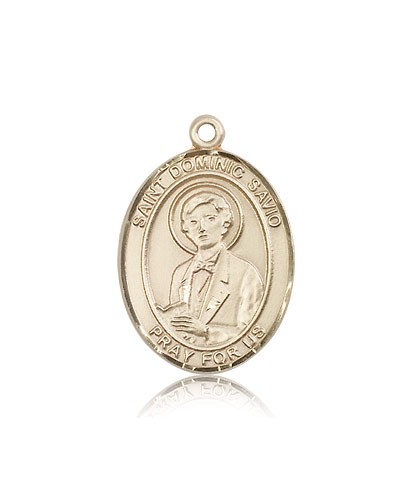 St. Dominic Savio Medal, 14 Karat Gold, Large - 14 KT Yellow Gold