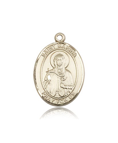St. Marina Medal, 14 Karat Gold, Large - 14 KT Yellow Gold