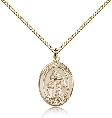 St. Isaiah Medal, Gold Filled, Medium - Gold-tone