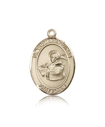 St. Thomas Aquinas Medal, 14 Karat Gold, Large - 14 KT Yellow Gold