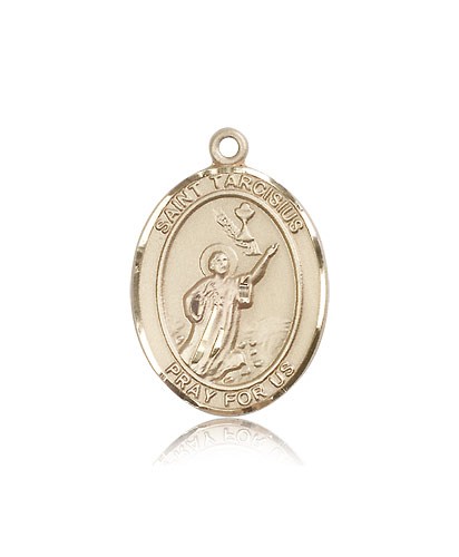 St. Tarcisius Medal, 14 Karat Gold, Large - 14 KT Yellow Gold