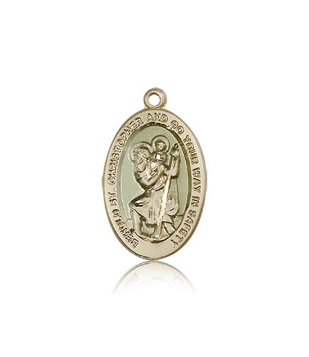 St. Christopher Medal, 14 Karat Gold - 14 KT Yellow Gold