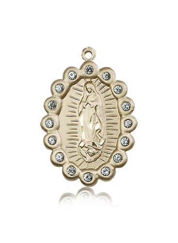 Our Lady of Guadalupe Medal, 14 Karat Gold - 14 KT Yellow Gold